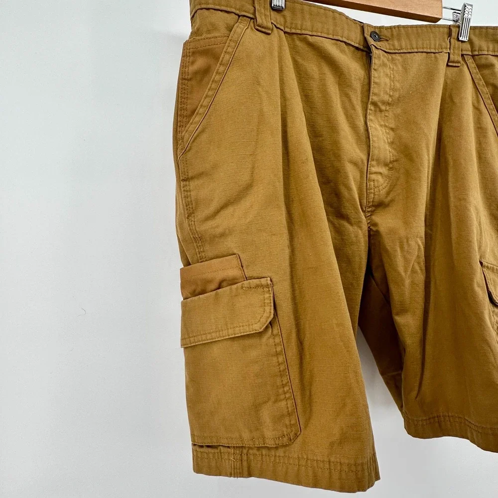 Genuine Dickies Mens Brown Ripstop Cargo Shorts Relaxed Fit Size 40 GR40ABD